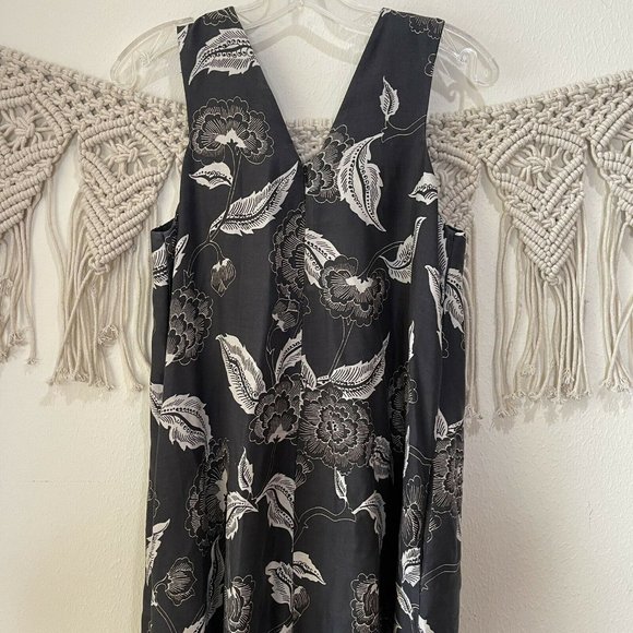 Anthropologie Floreat Soha Black and White Floral Maxi Dress Size Small S - Picture 8 of 8